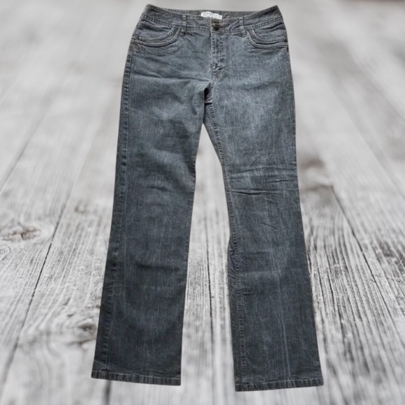 TRIBAL Vintage Bootcut Stretch Denim Jeans Distressed Vintage Wash Size 10 NWOT - Picture 1 of 8